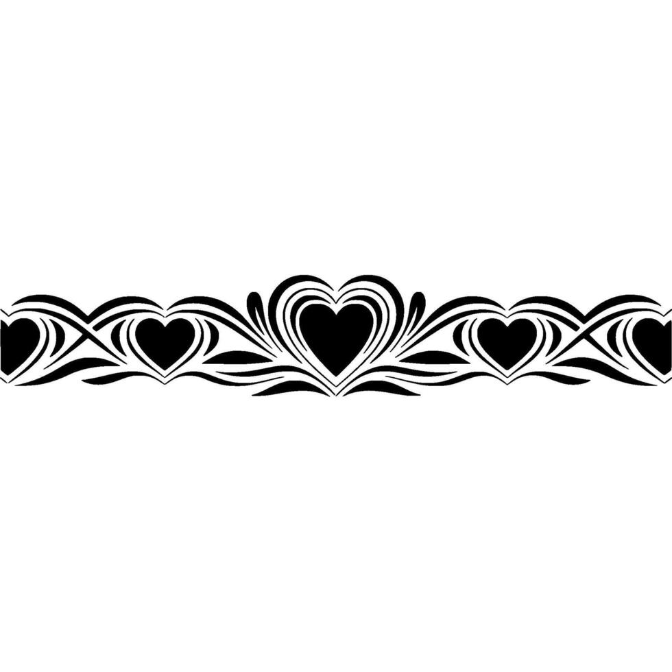 Elegant Heart Border, Vintage , Decorative Element - Frame vector