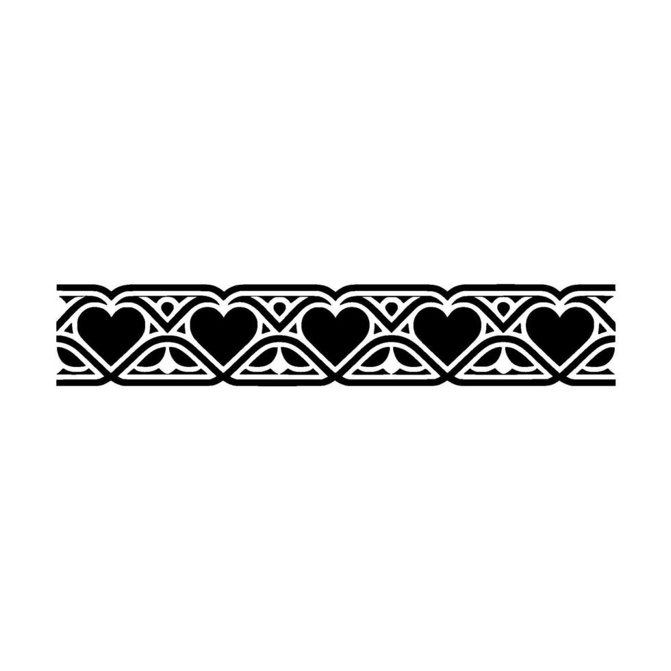 Intricate Celtic Heart Border, Vintage Element - Craft vector