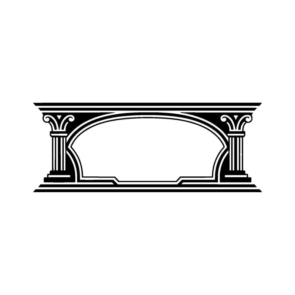 Art Deco Archway Ornament, Classic Elegance vector