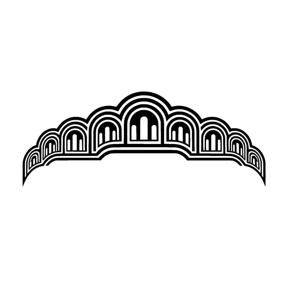 Art Deco Archway, Minimalist , Elegant Ornamentation vector