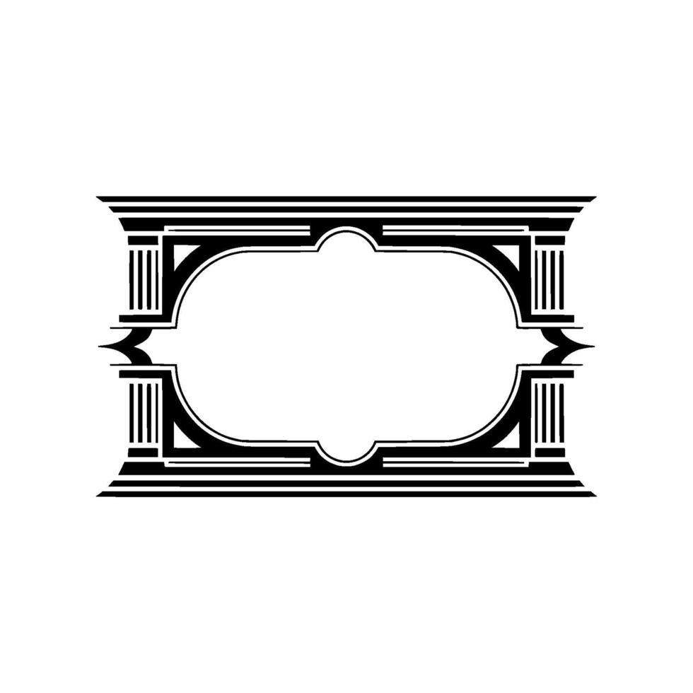 Art Deco Frame, Elegant Border, Vintage , Minimalist Composition - Geometric vector