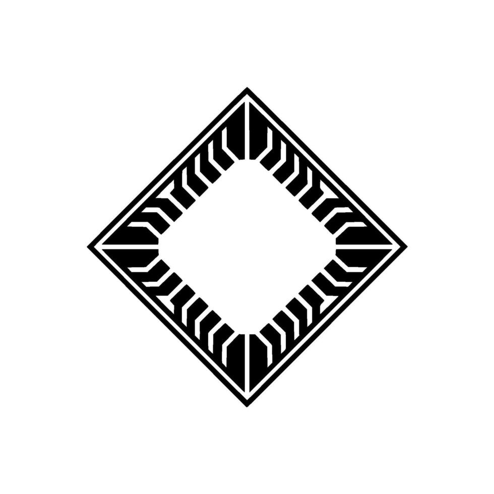 Geometric Diamond Emblem, Minimalist - Outline vector