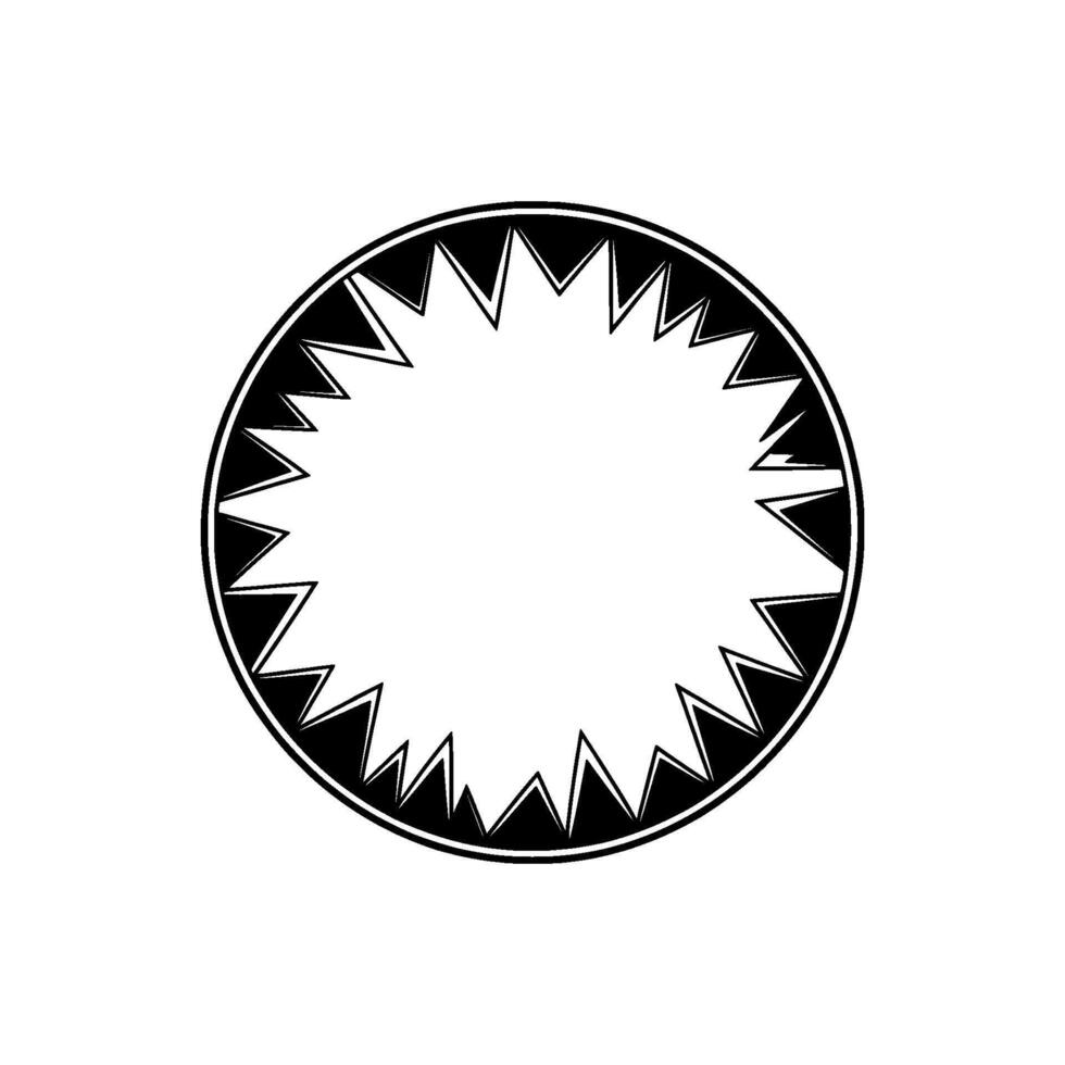 Geometric Burst Minimalist Black White Radial vector