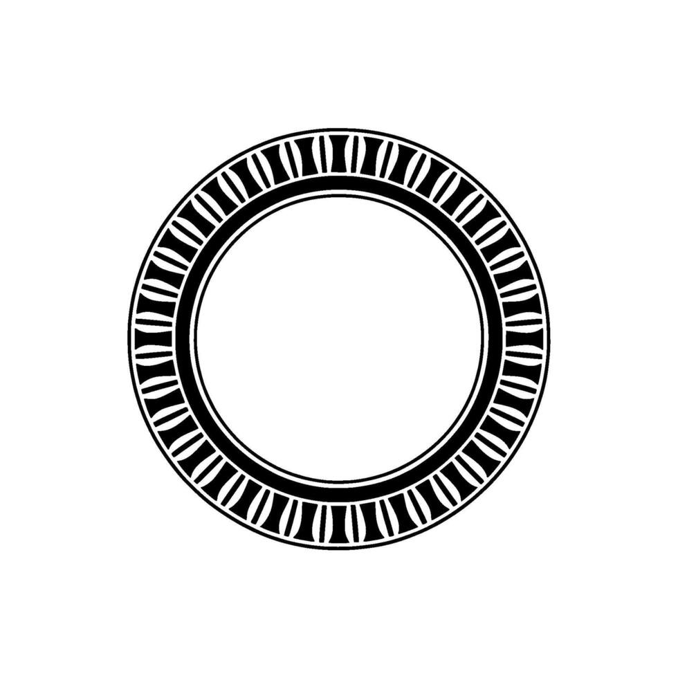 Geometric Circle Border, Minimalist , Modern Emblem - Outline vector