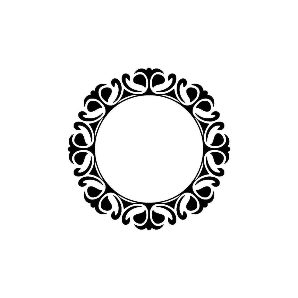 Elegant Circular Ornament, Vintage , Minimalist Frame - Illustration vector