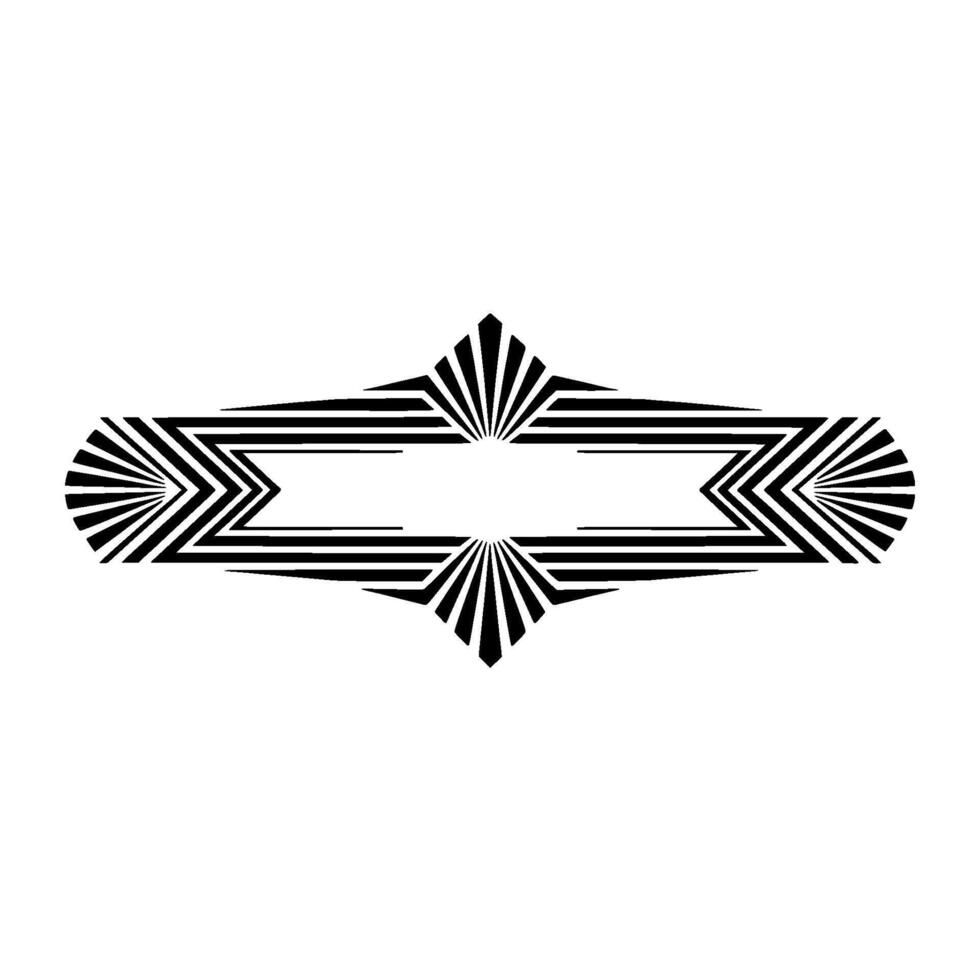 Geometric Radiance Abstract Deco Border vector