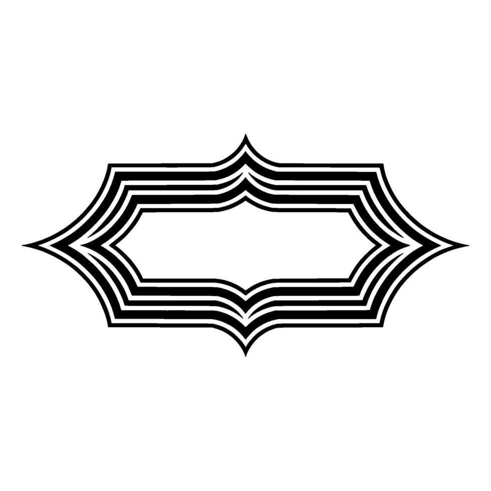 Geometric Deco Frame, Minimalist - Decorative vector