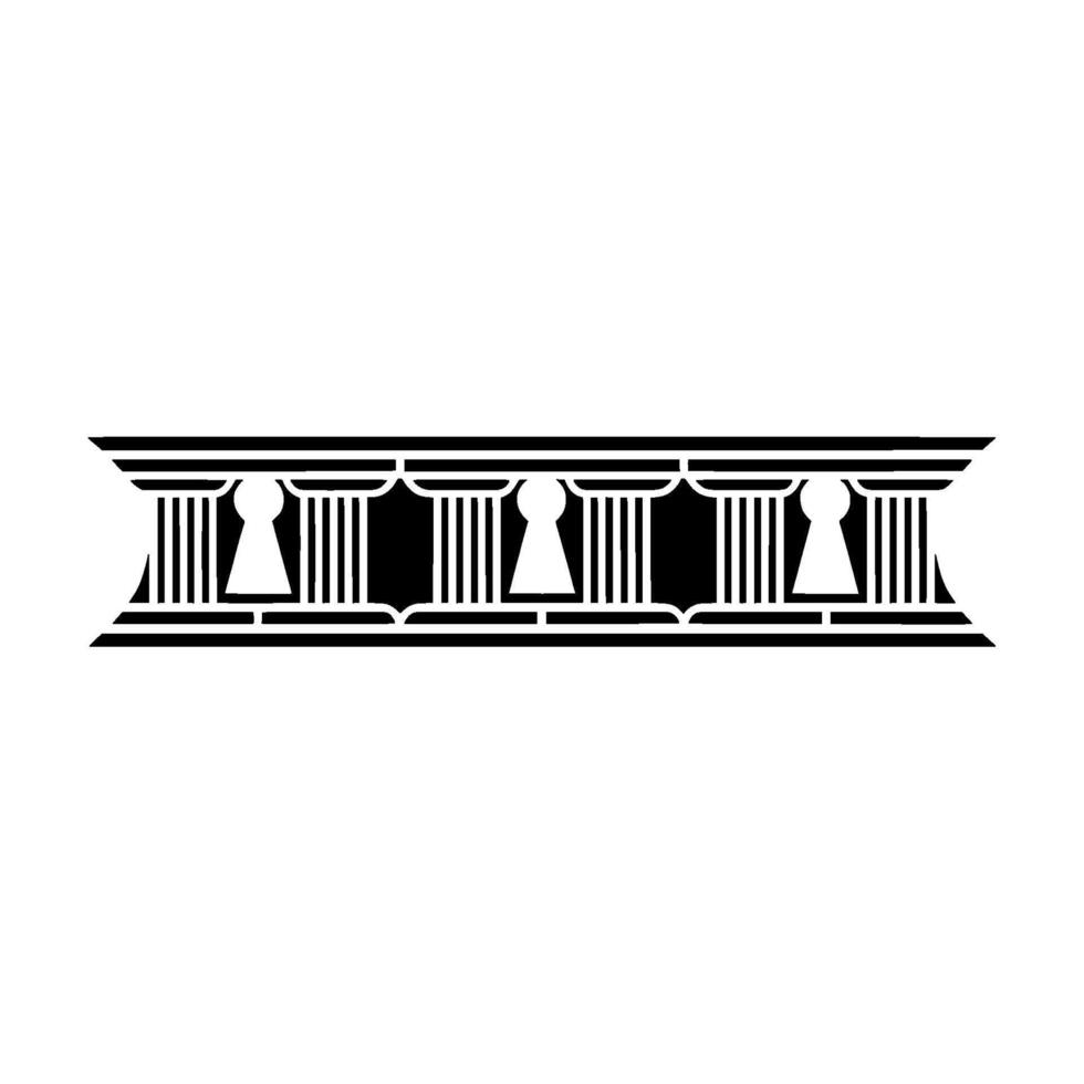 Geometric Temple Border, Classic , Minimalist Ornamentation vector