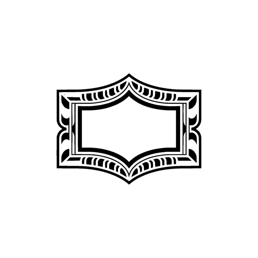 Art Deco Shield Emblem, Geometric , Vintage Style vector