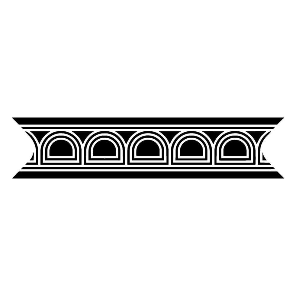 Art Deco Arch Border, Geometric , Minimalist Style vector