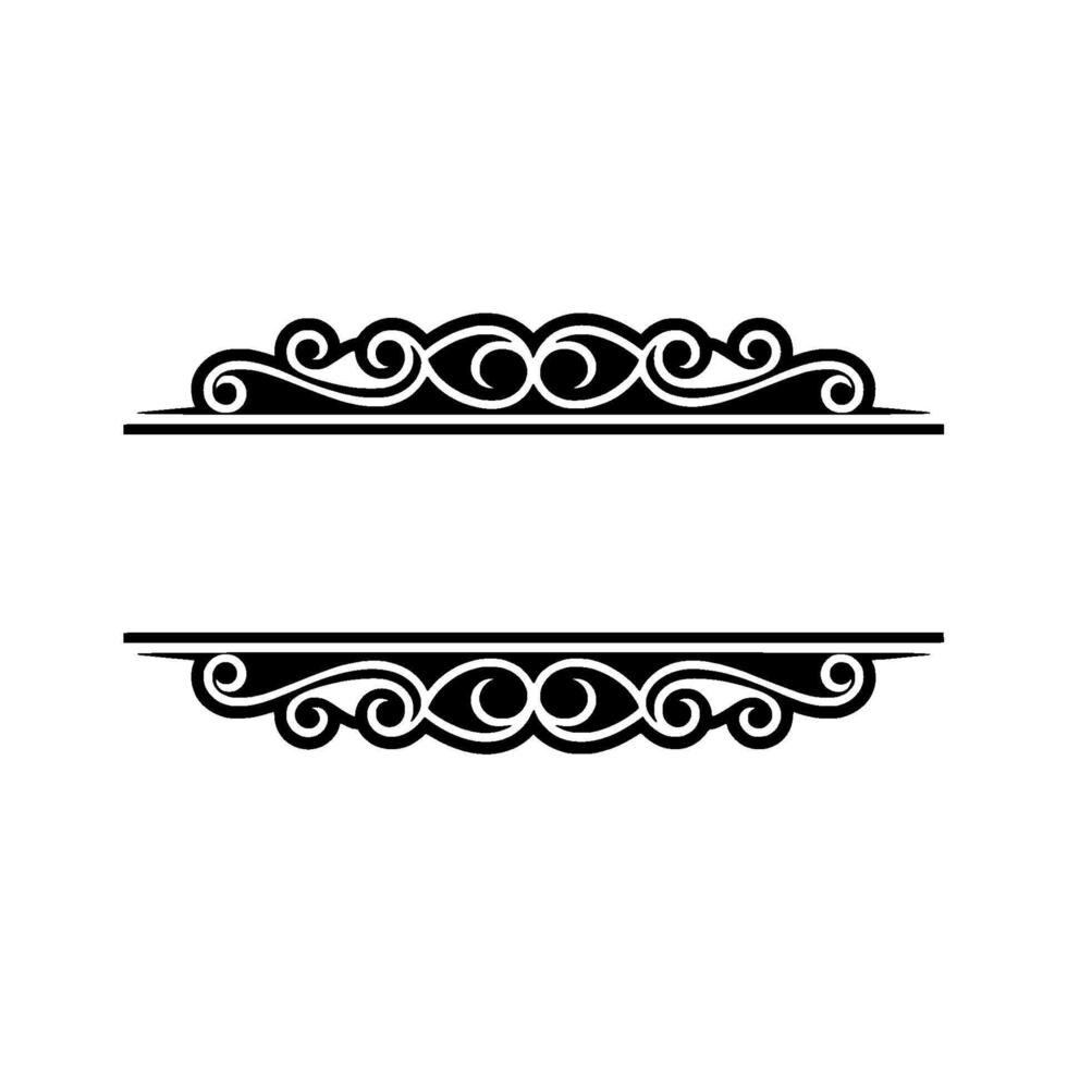 Elegant Decorative Border, Vintage Style Divider - Illustration vector
