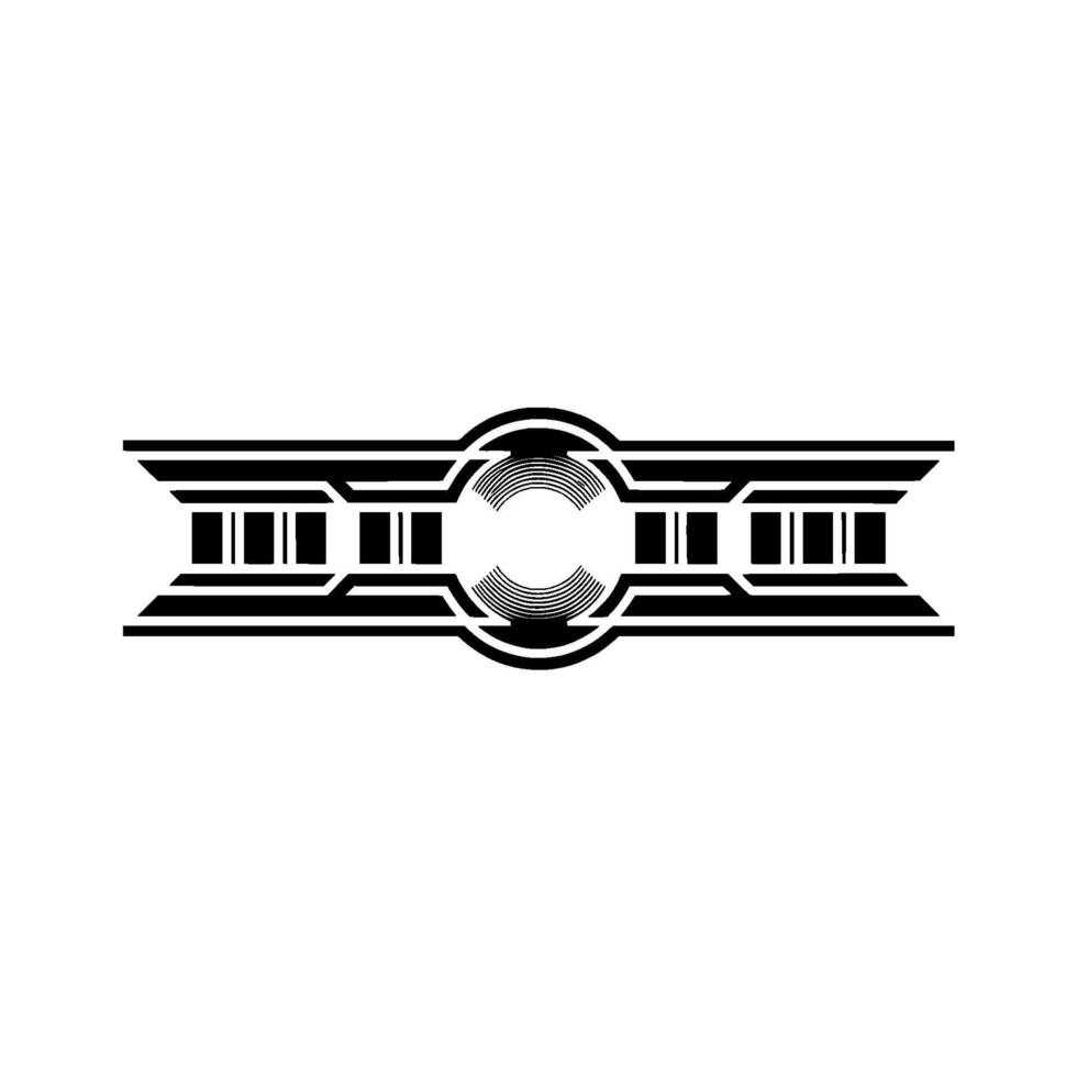 Geometric Zenith Minimalist Emblem of Precision and Symmetry vector
