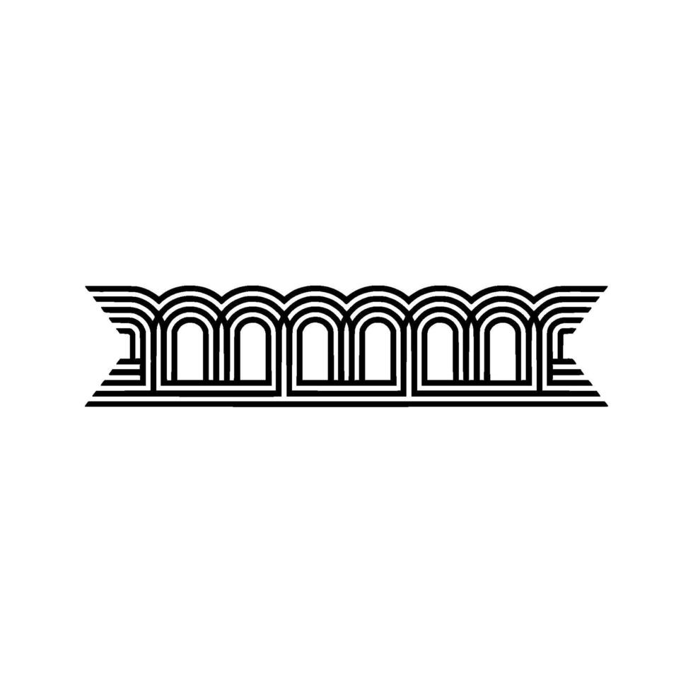 Geometric Wave, Streamlined Art Deco Pattern vector