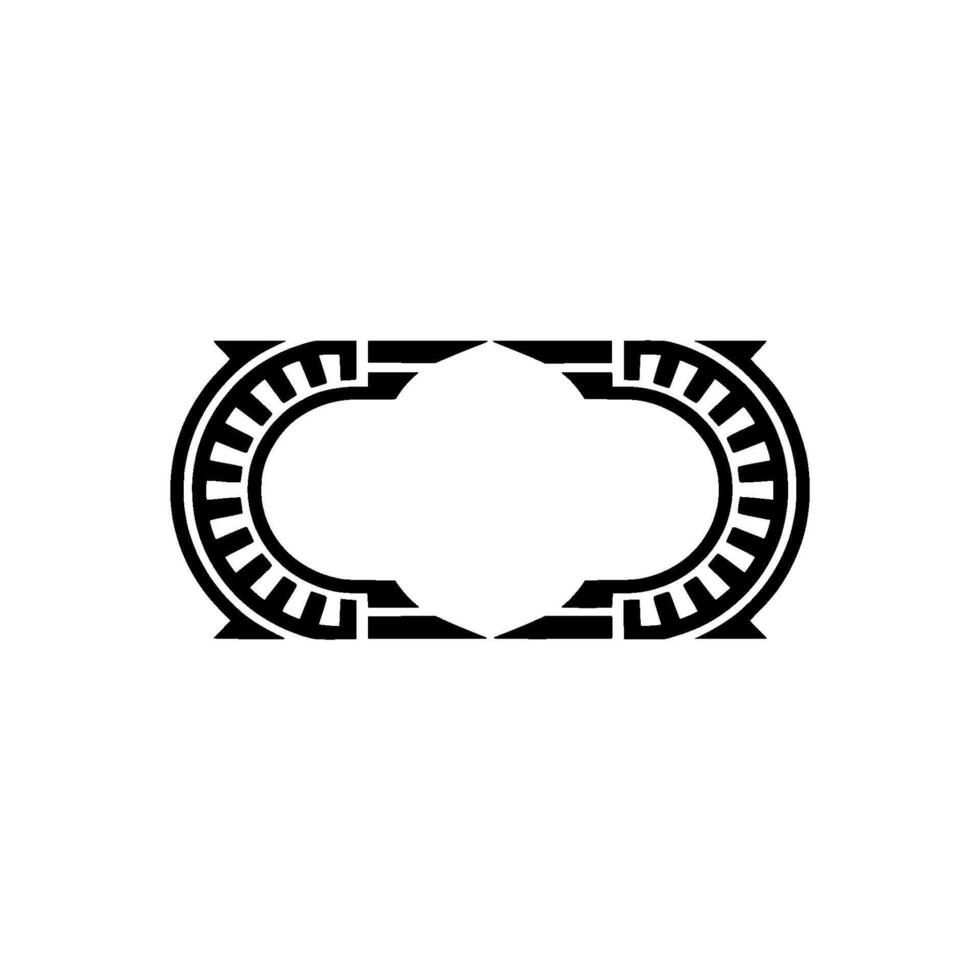 Geometric Deco Emblem, Minimalist , Circular Motif - Abstract vector