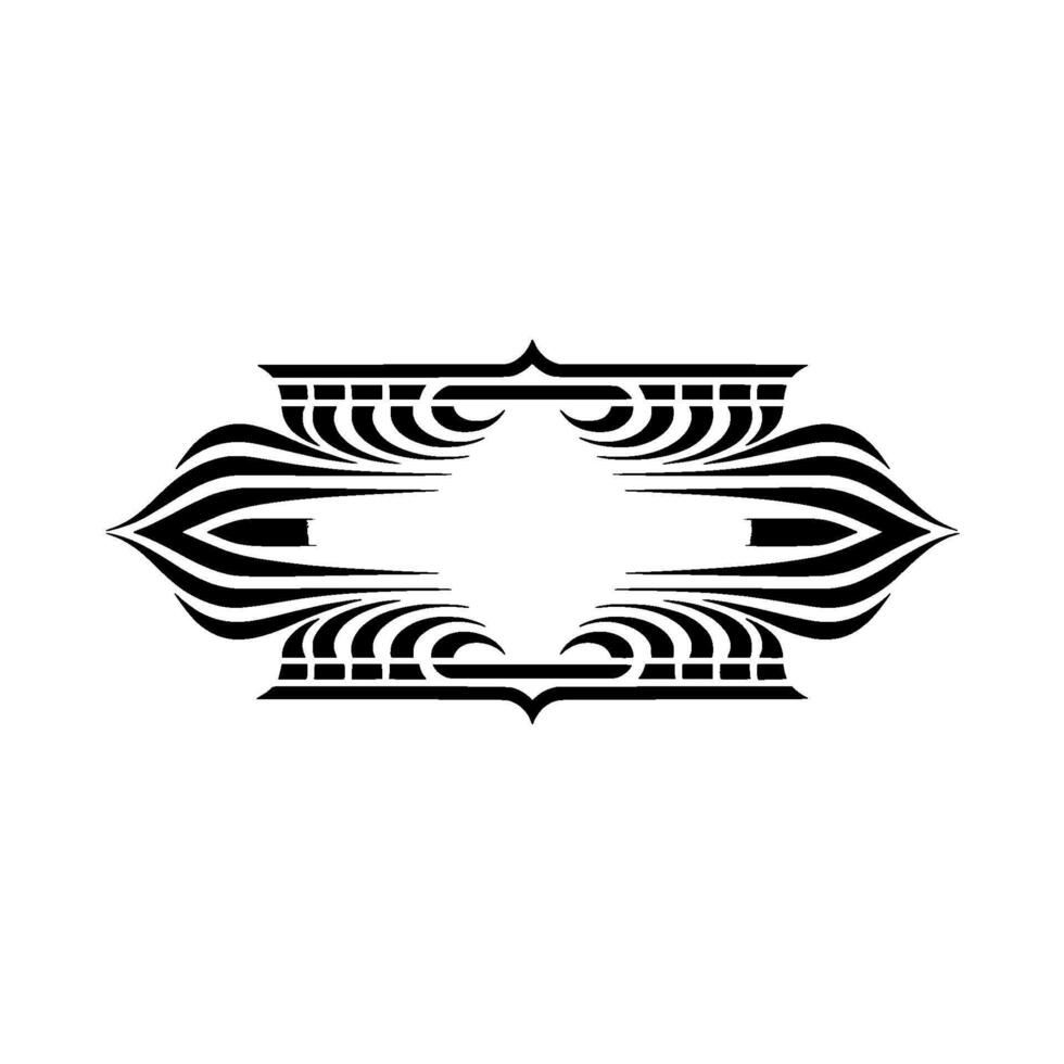 Elegant Black White Decorative Frame, Vintage Style - Geometric vector