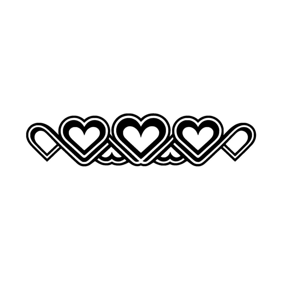 Interlocking Hearts A Continuous Loop of Love vector