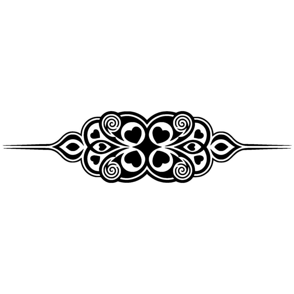 Intricate Black Ornamental Border, Vintage - Abstract vector