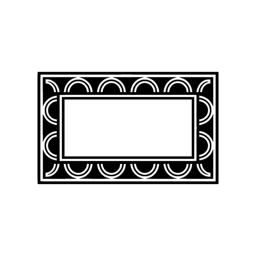Geometric Deco Frame, Minimalist , Elegant Outline - Banner vector