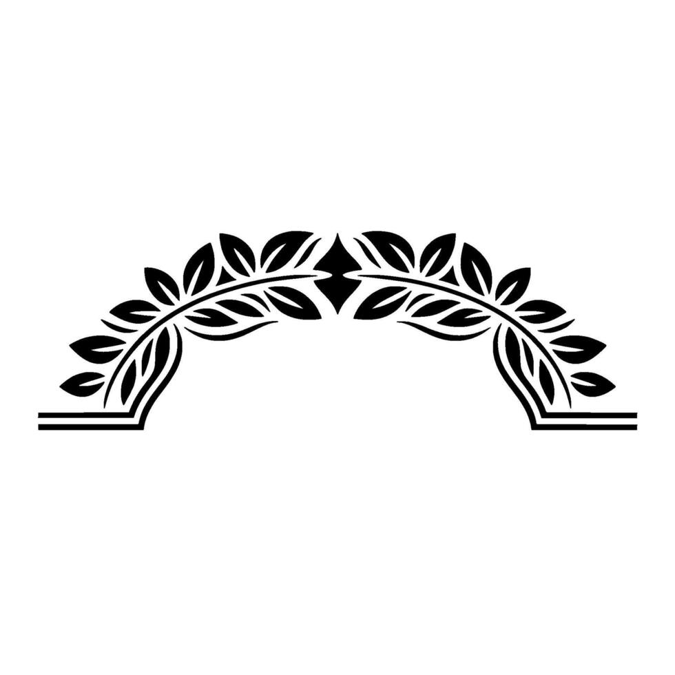 Elegant Laurel Arch Vintage Decorative Element vector