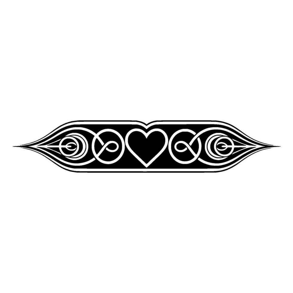 Celtic Heart Infinity Ornament, Elegant vector