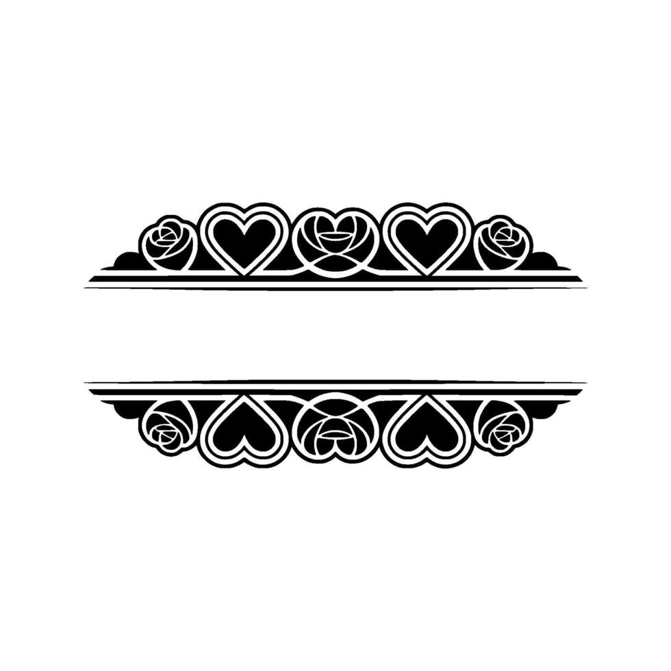 Elegant Celtic Heart Border, Decorative Divider vector