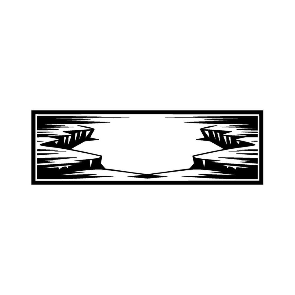 Dramatic Canyon Vista, Minimalist Landscape vector