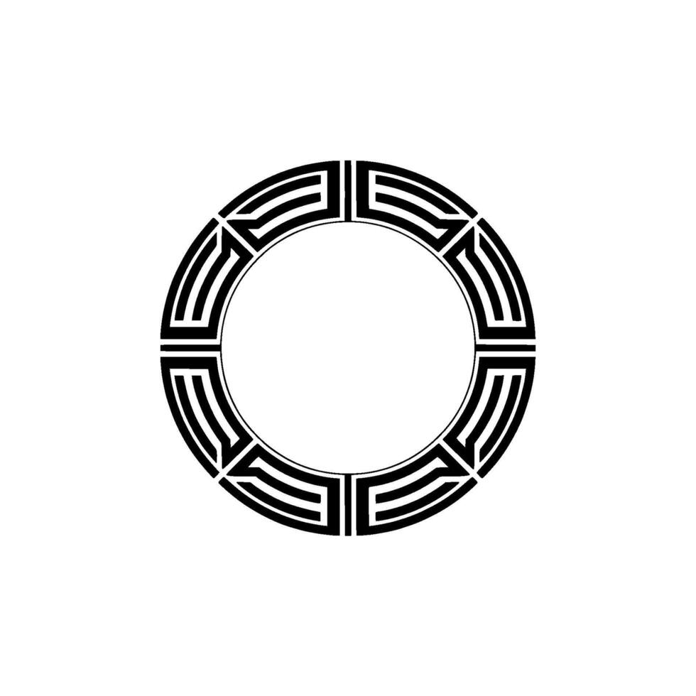 Geometric Circle Emblem, Minimalist , Circular Motif - Decorative vector