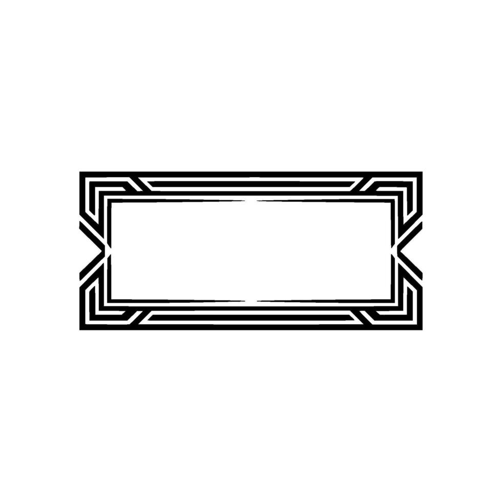 Art Deco Frame, Geometric , Elegant Border, Minimalist Style vector