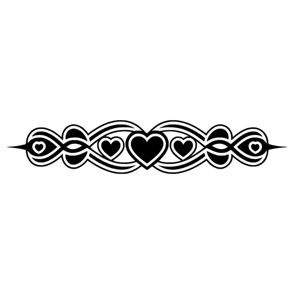 Intricate Celtic Heart Border, Vintage - Hearts, Ornamental vector