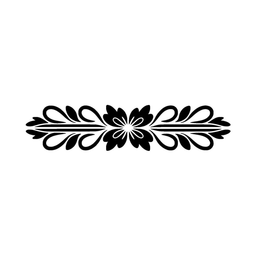 Elegant Floral Divider, Vintage Style, Decorative Element - Flourish vector