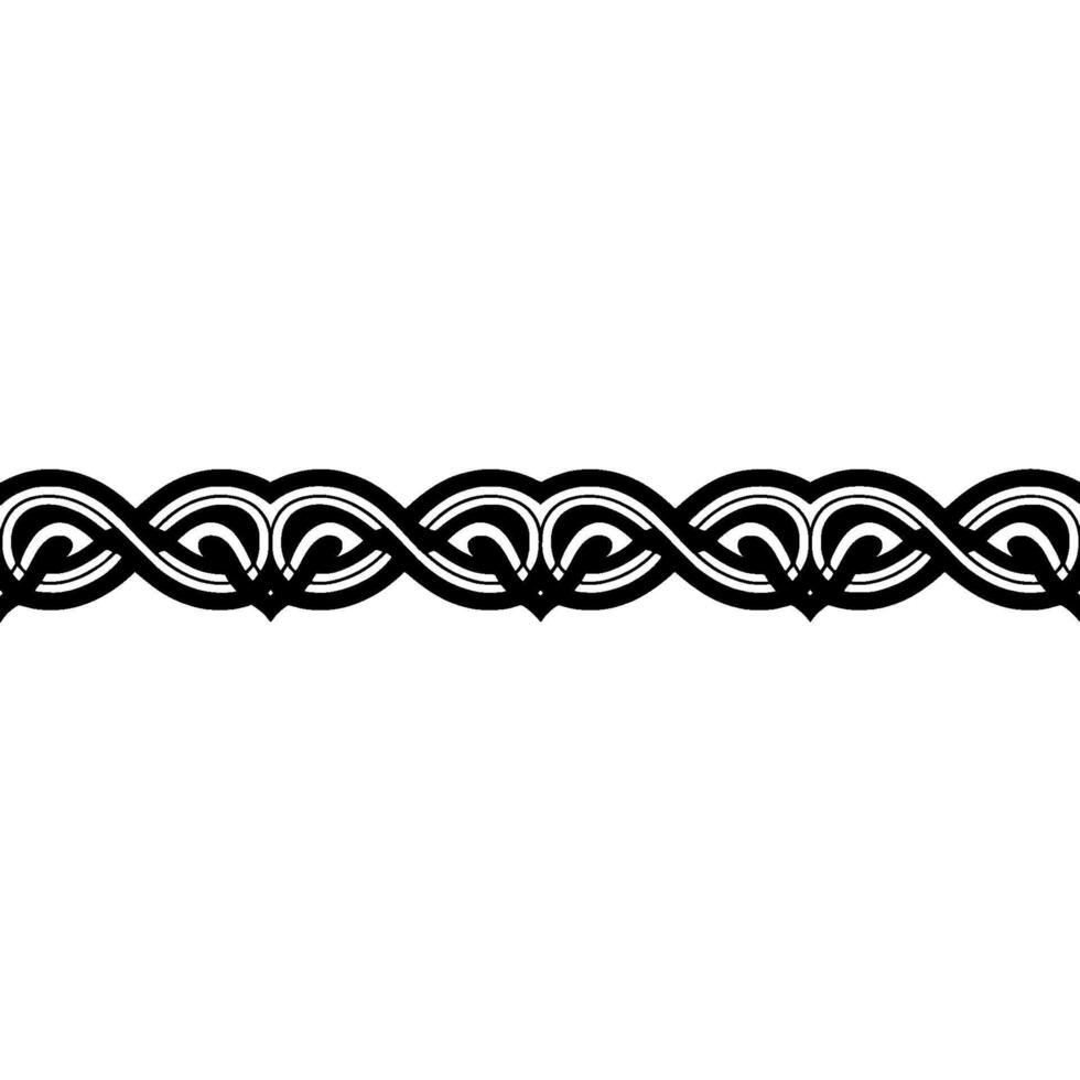 Intricate Celtic Border, Elegant Swirls, Vintage - Ornamental vector