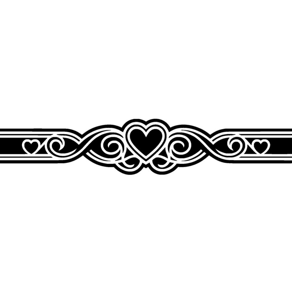 Intricate Celtic Heart Border, Vintage - Ornate, Elegant vector