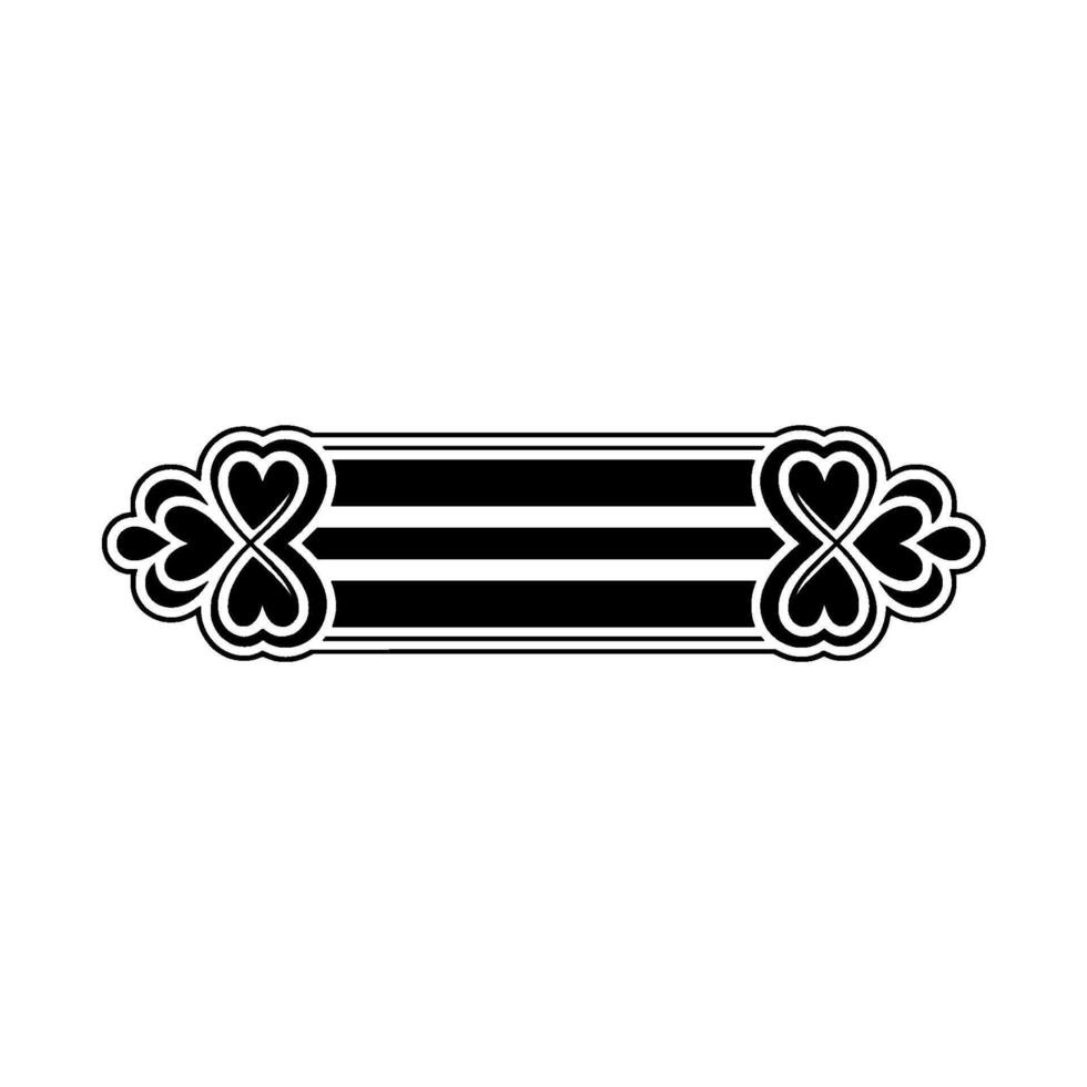 Vintage Shamrock Banner, Decorative Border, Irish Heritage vector