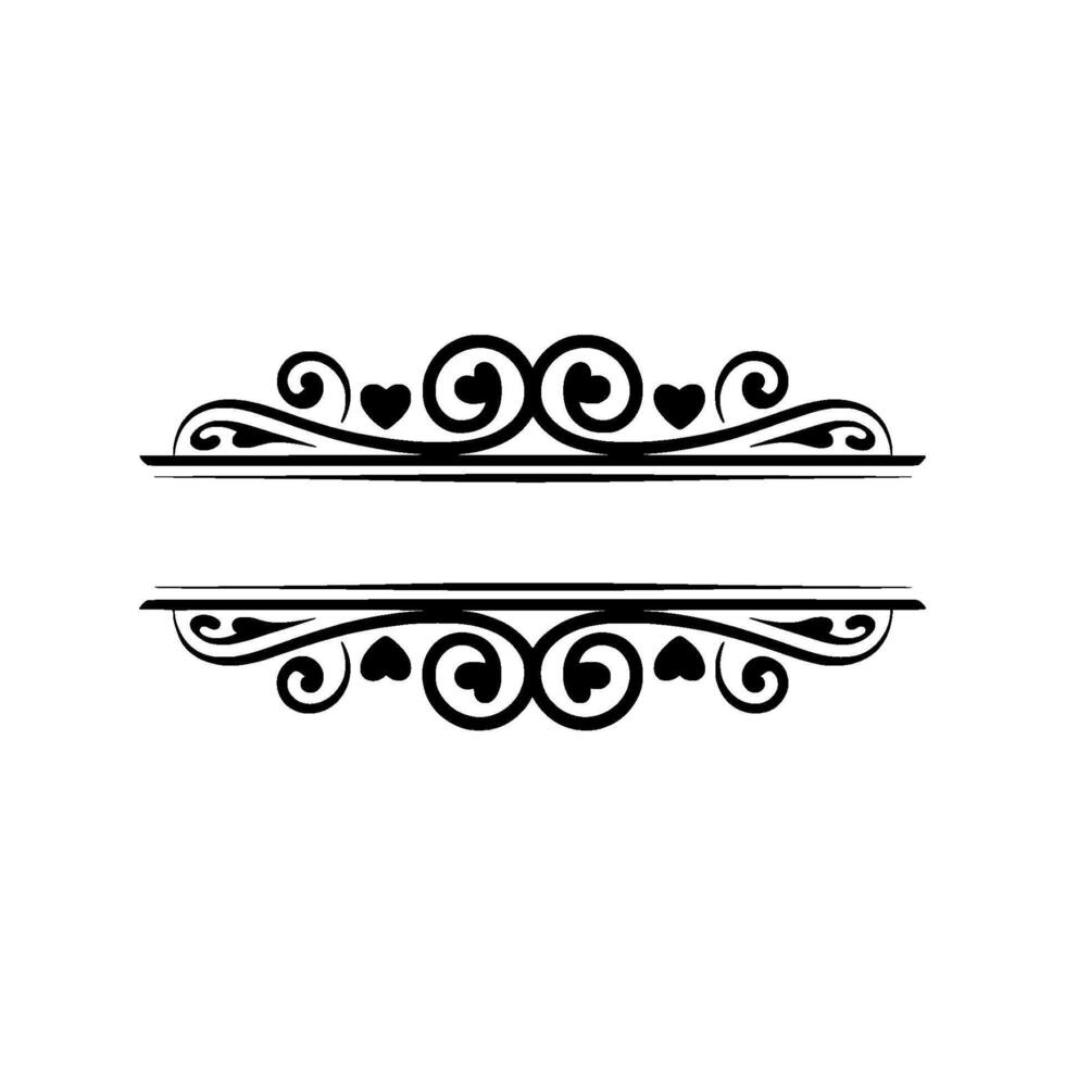 Elegant Decorative Divider, Vintage Scrollwork, Romantic Accent vector