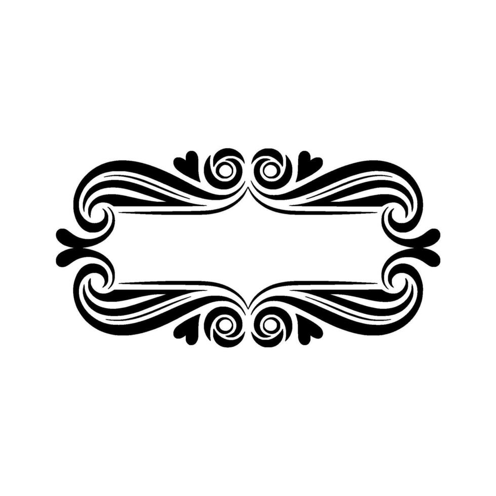 Elegant Swirl Frame, Vintage Ornament, Decorative Border - Scroll vector