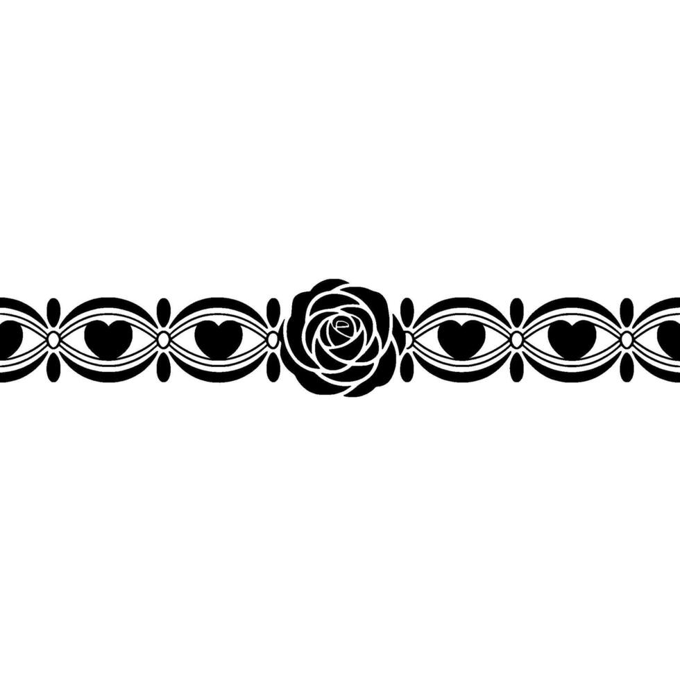 Art Deco Floral Border Romantic, Elegant, and Detailed vector