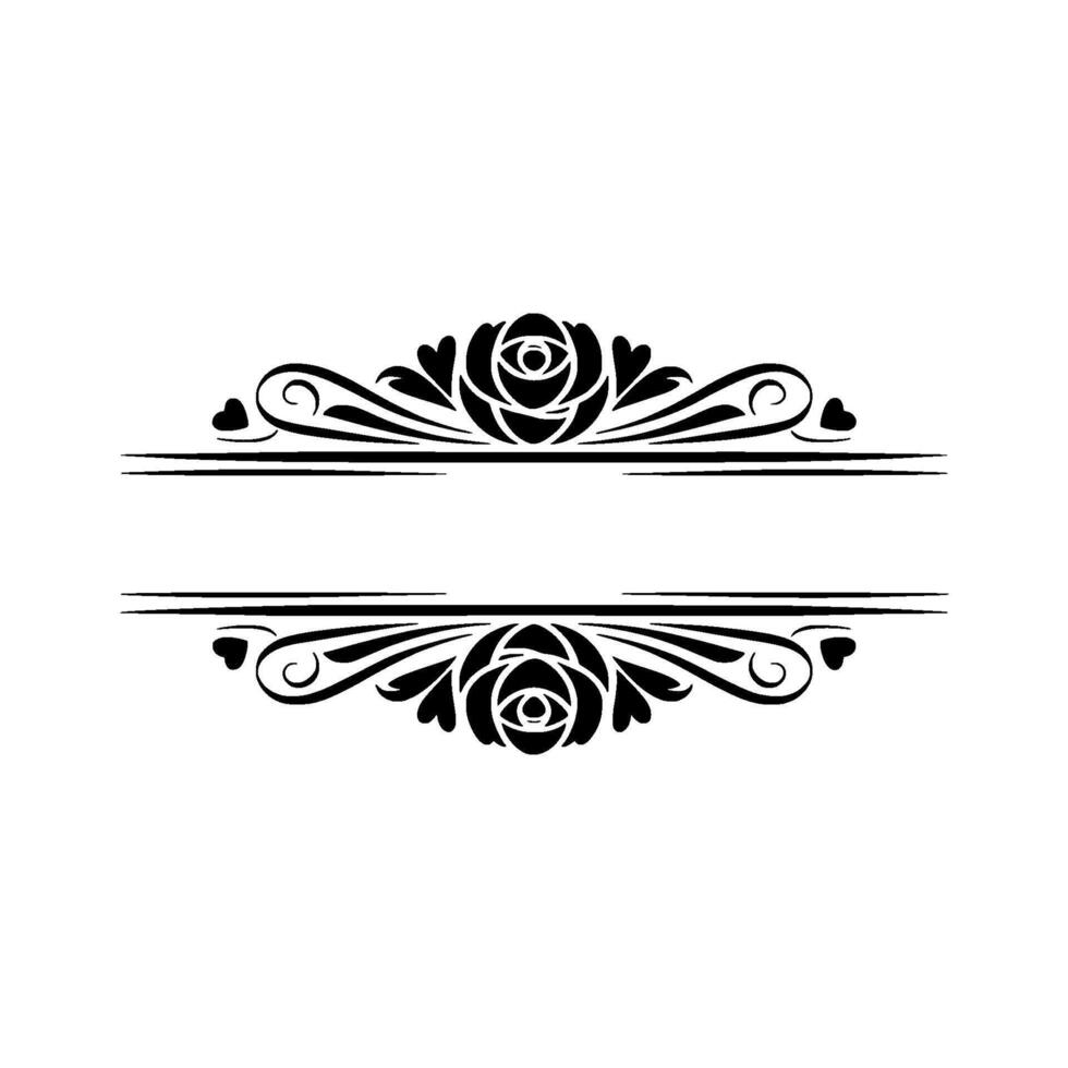 Elegant Floral Divider, Vintage Element - Background vector