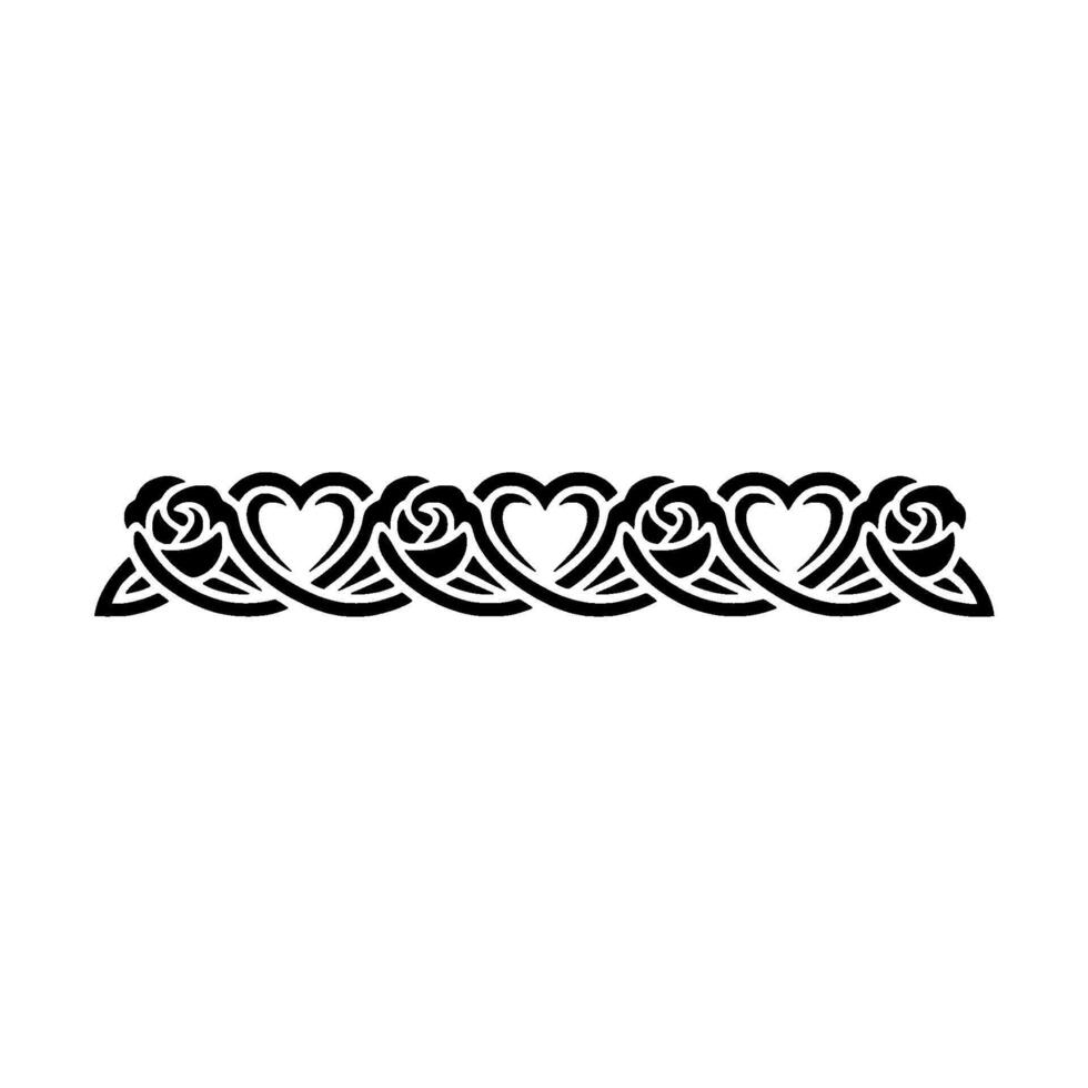 Intricate Celtic Heart Border, Vintage - Pattern, Symmetrical vector