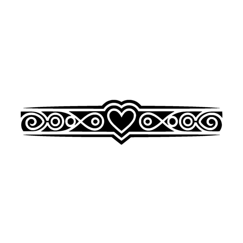 Intricate Celtic Border, Heart Motif, Decorative Element - Vintage vector