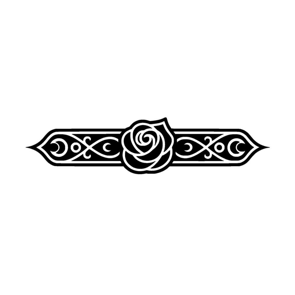 Intricate Floral Border, Celtic , Elegant Divider - Ornament vector