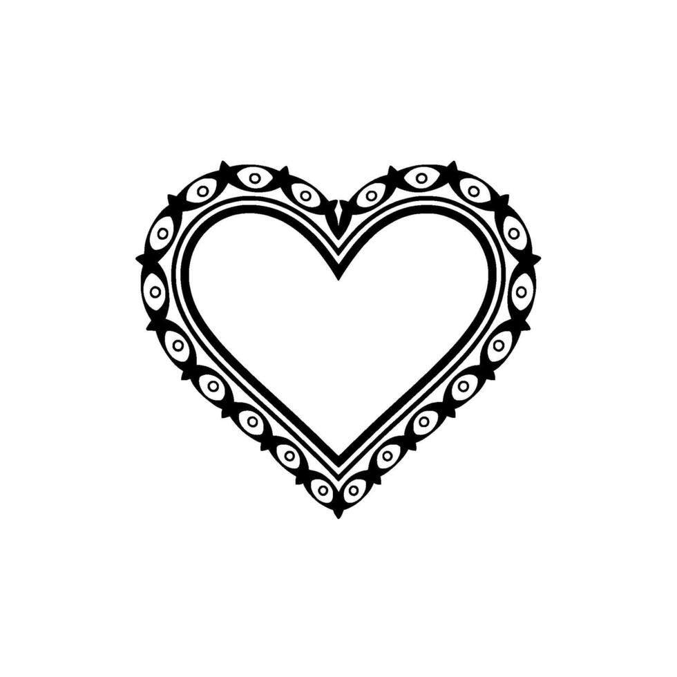 Protective Heart Intricate Eye Motif vector