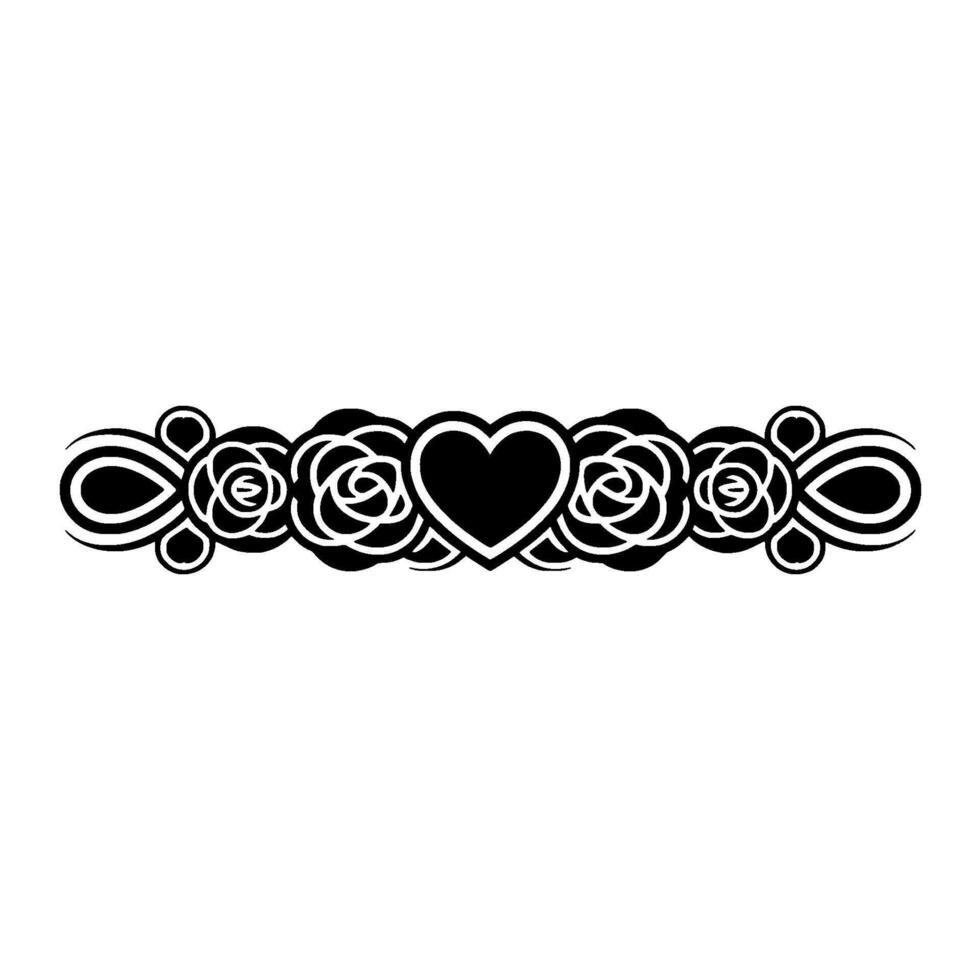 Intricate Floral Border, Romantic Celtic - Heart vector