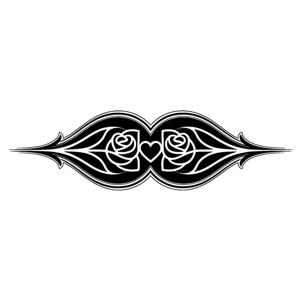 Art Deco Rose Border, Elegant Ornamentation vector