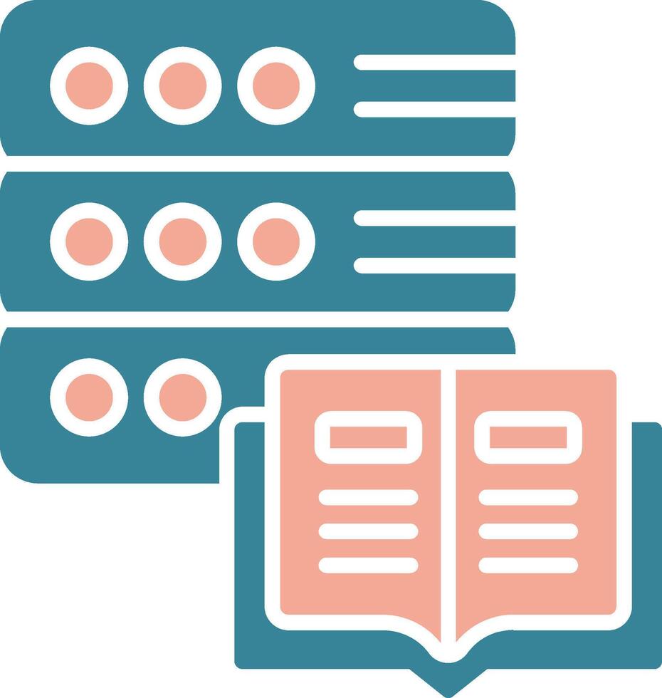 Database Streamlined UX Object vector