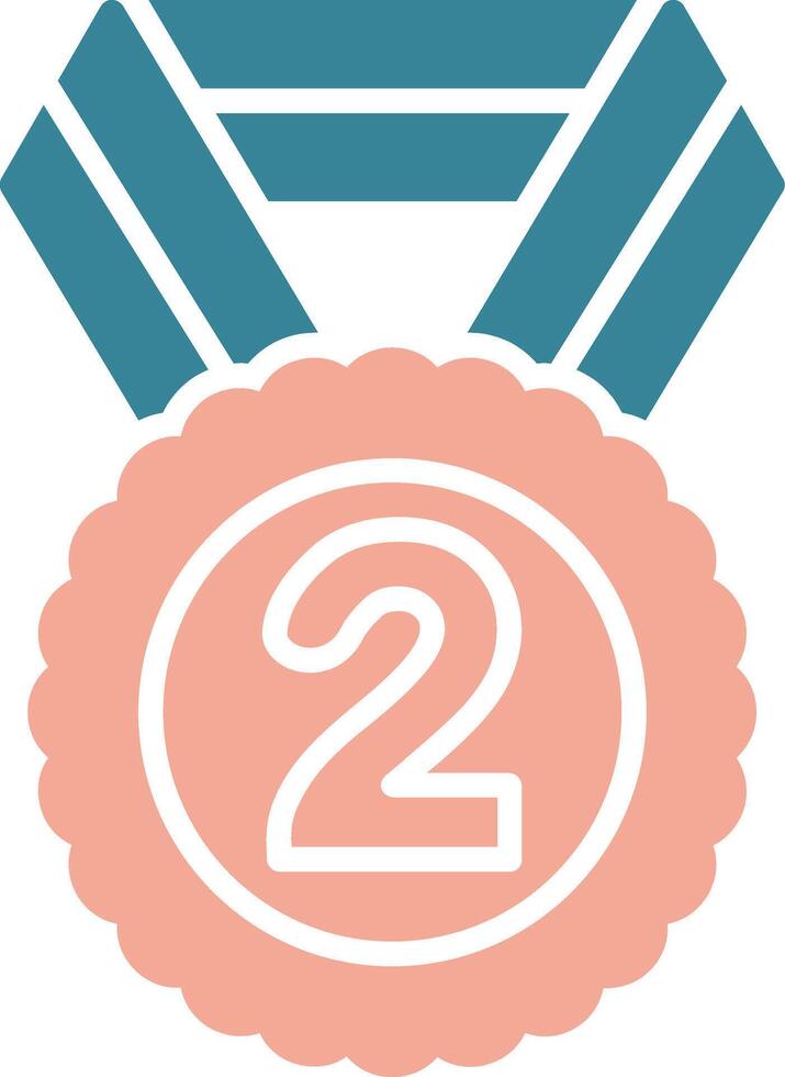 2nd Prize Gradient UX Element vector