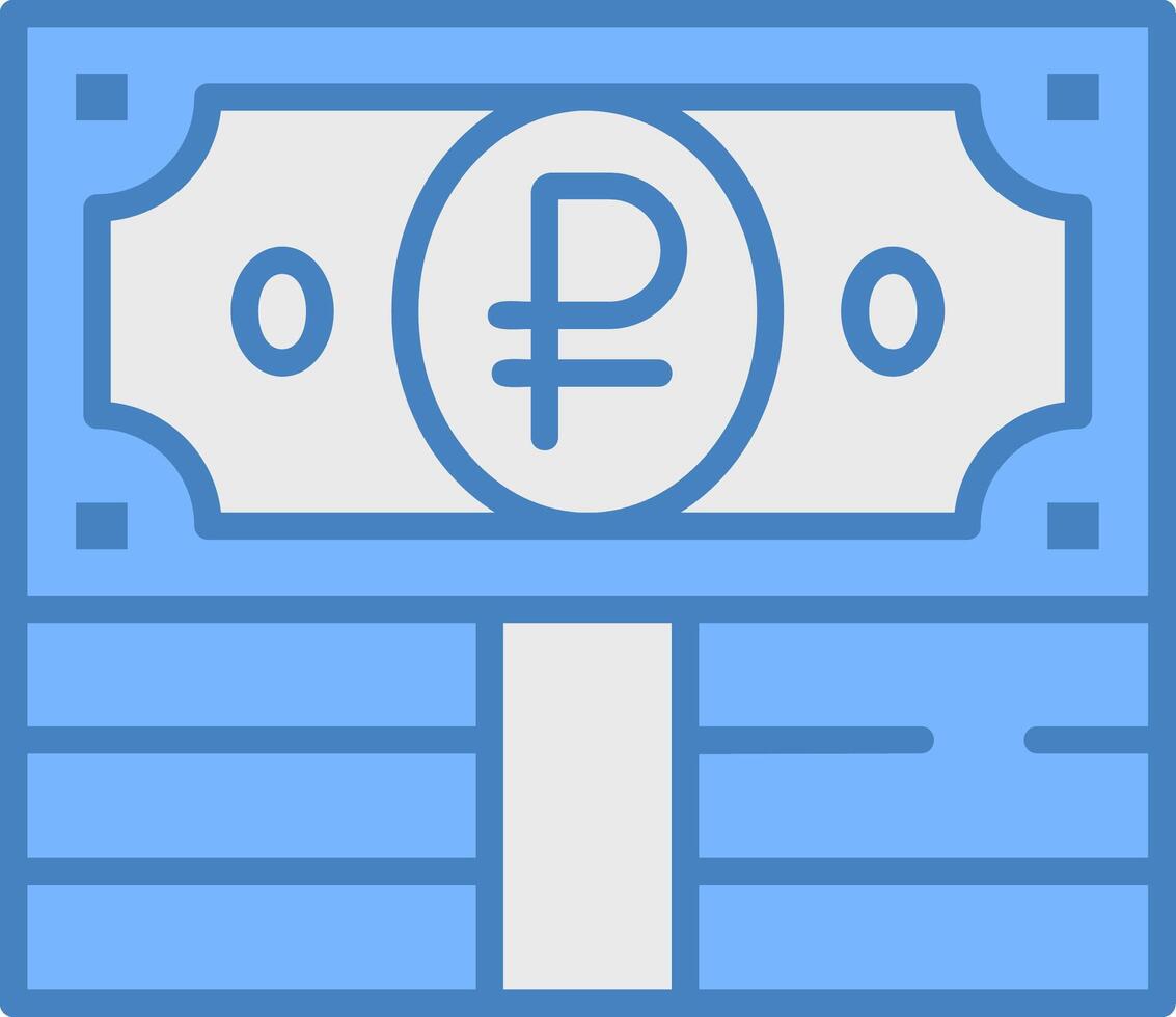 Ruble Detailed Line Badge vector