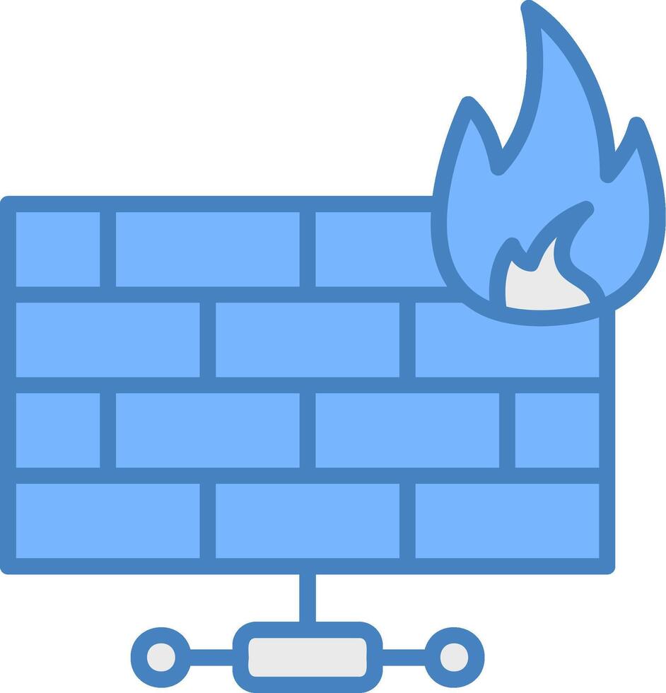 Firewall Iconic Sketch Token vector