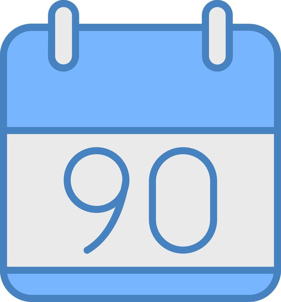 90 Days Sleek Shape Unit vector