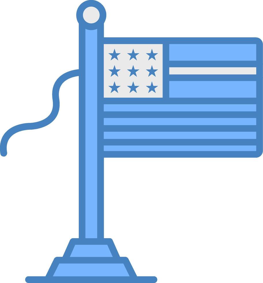 USA Flag Future Grid Block vector
