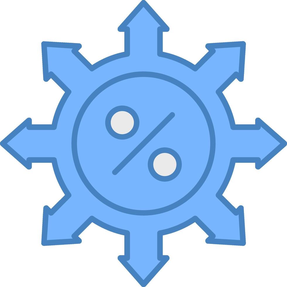 Percentage Soft Line Piece vector